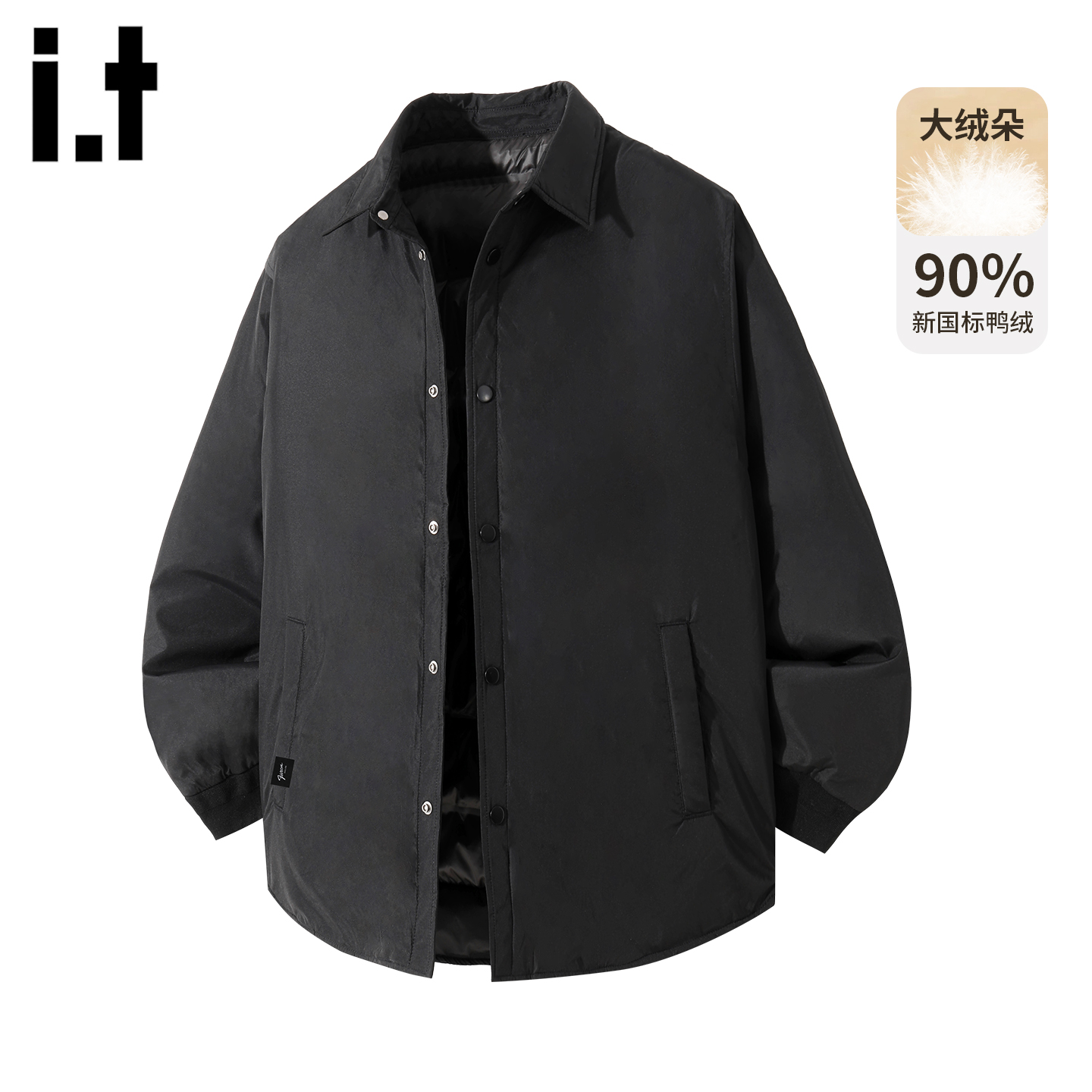 时尚翻领羽绒服男款2025新款