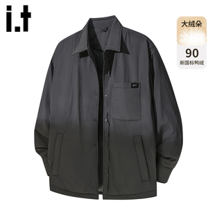 it :5cm/FIVECM灰色轻薄保暖羽绒服男女2025冬季高级感白鸭绒外套