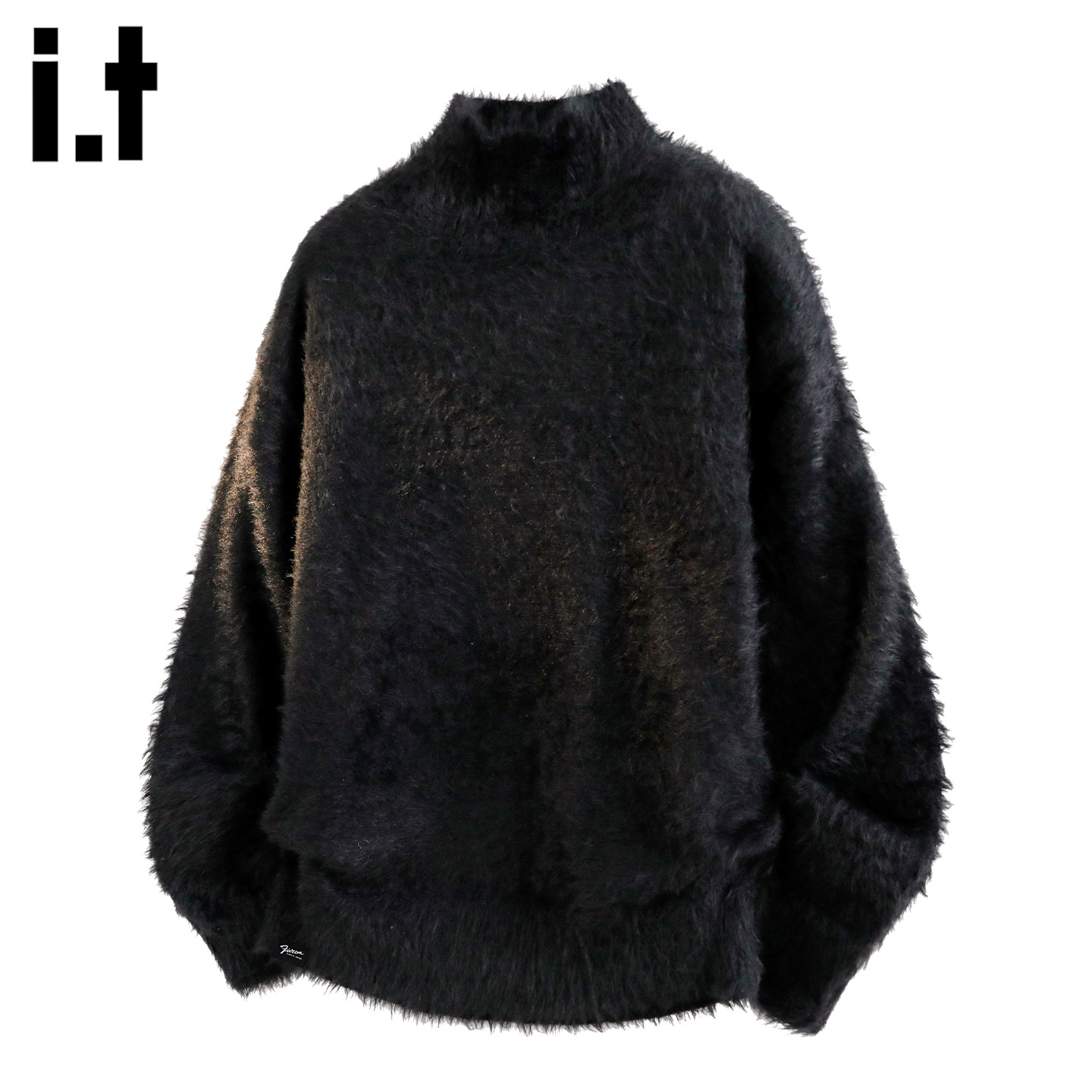 it :5cm/FIVECM慵懒风软糯毛绒针织衫男秋冬宽松圆领毛衣保暖上衣