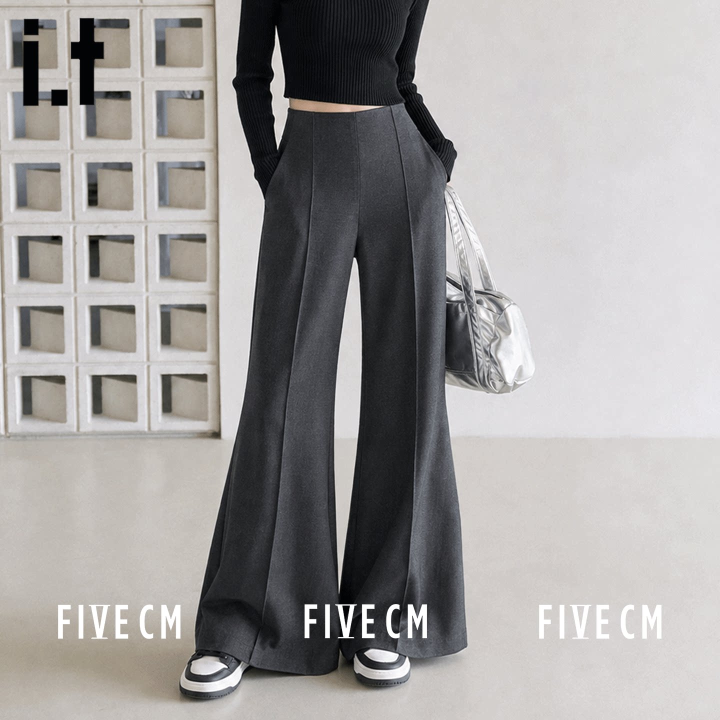 itFIVECM秋季微喇西装裤女