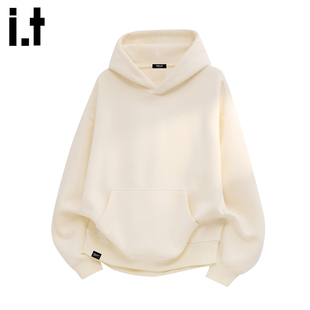 it :5cm/FIVECM情侣厚款连帽卫衣男女2025新款秋冬季宽松休闲上衣