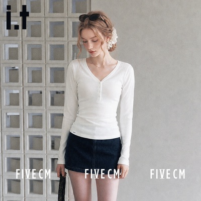 itFIVECM秋季新款修身长袖T恤女
