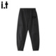 5cm 男款 FIVECM黑色抽绳阔腿工装 裤 小脚休闲裤 2025秋痞帅长裤