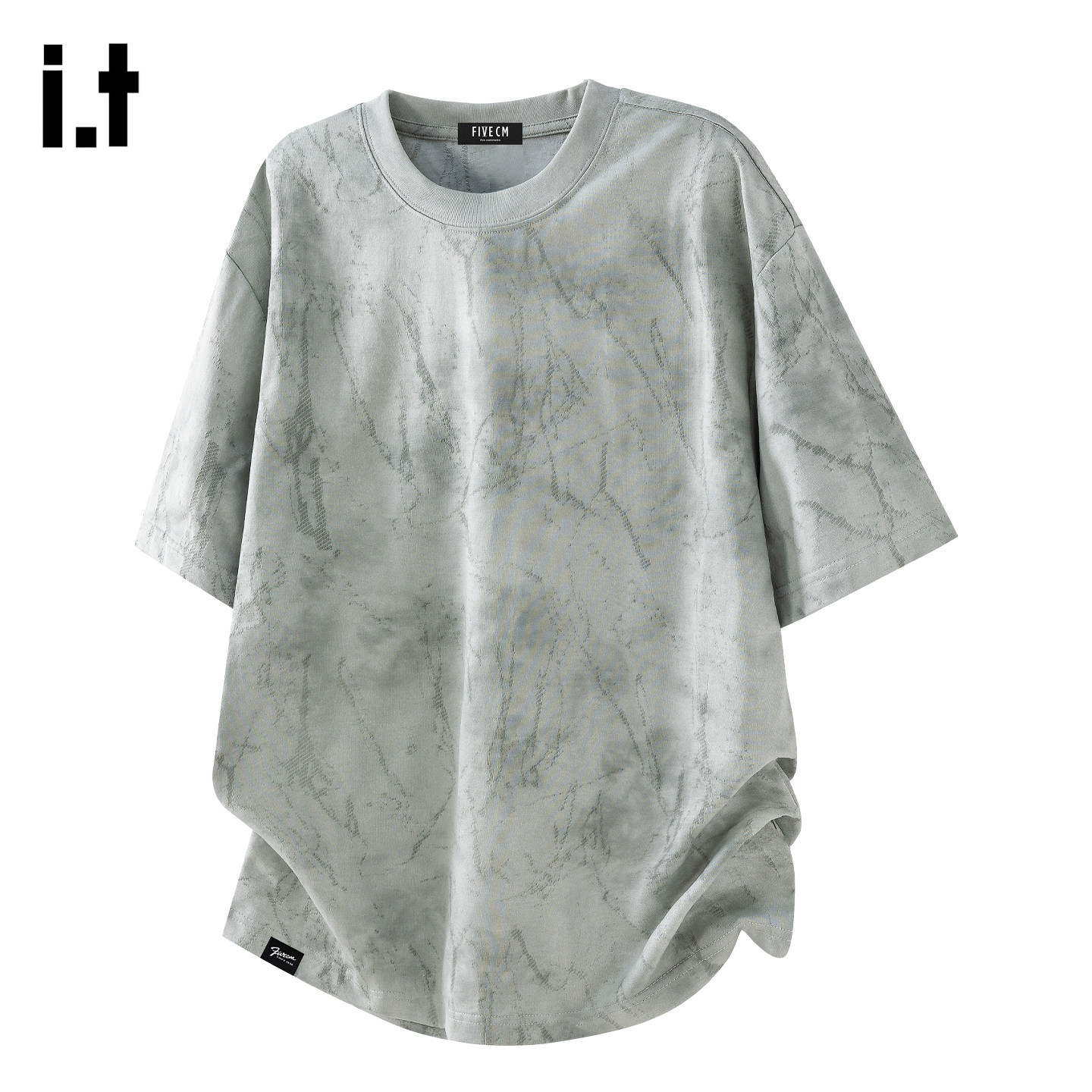 it :5cm/FIVECM2026新款亮片短袖T恤男夏季宽松潮流百搭品牌上衣