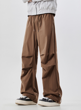 it :5cm/FIVECM复古褶皱伞兵工装裤男款2025秋冬季户外宽松直筒裤