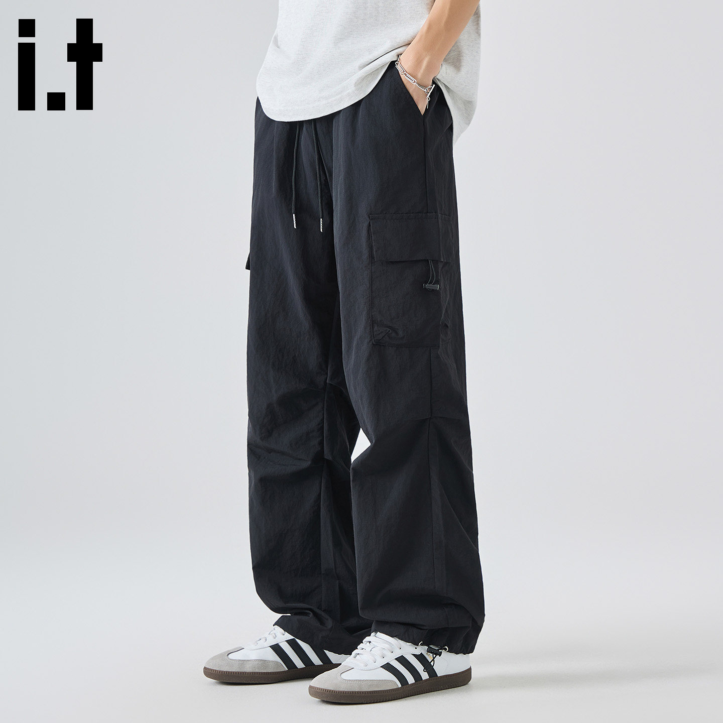 it:5cm/FIVECM美式工装裤子男款夏季新款美式直筒宽松伞兵休闲裤B