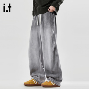 男款 2025秋冬新款 宽松卫裤 裤 FIVECM渐变休闲裤 弯刀工装 子 5cm