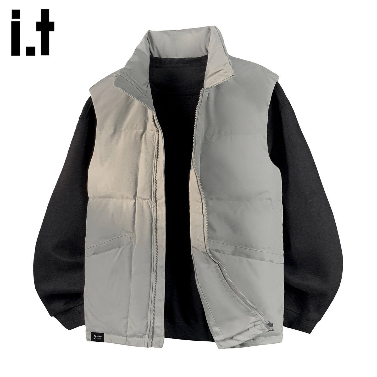 it :5cm/FIVECM潮牌黑色棉服马甲男2025新款休闲运动宽松坎肩外套,男装,常规马甲,淘宝优惠券,粉丝福利购,淘宝优惠卷