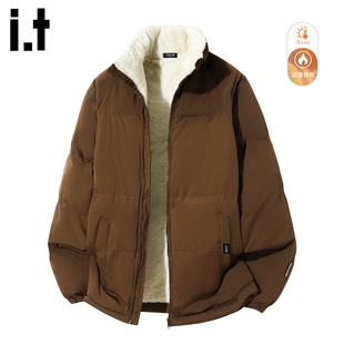 it :5cm/FIVECM复古羊羔绒加绒加厚棉服男款2025冬季保暖棉衣外套