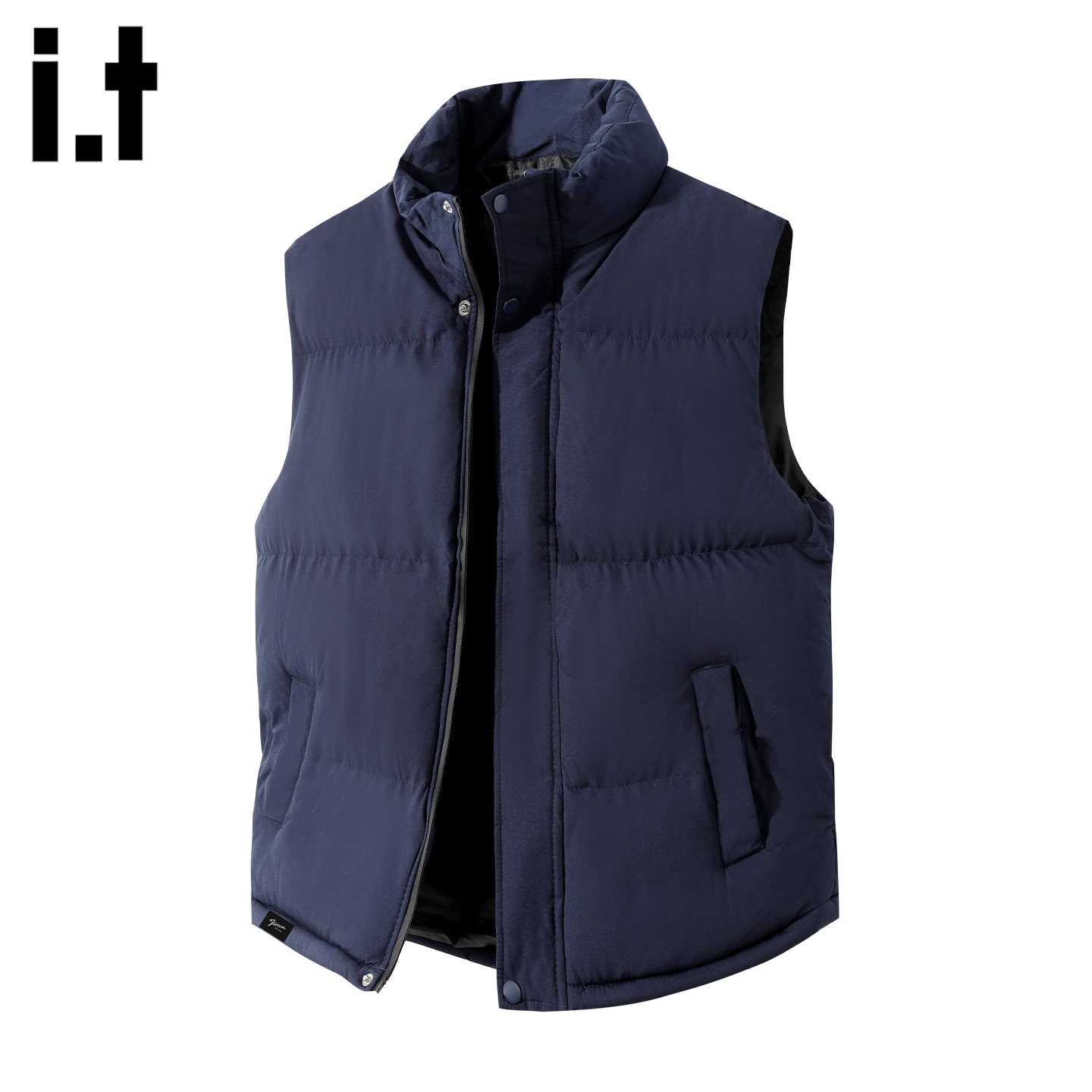 FIVECM立领加厚夹棉马甲男女