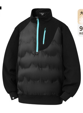 it :5cm/FIVECM高级感撞色拼接羽绒服男款2025冬季鸭绒面包服外套