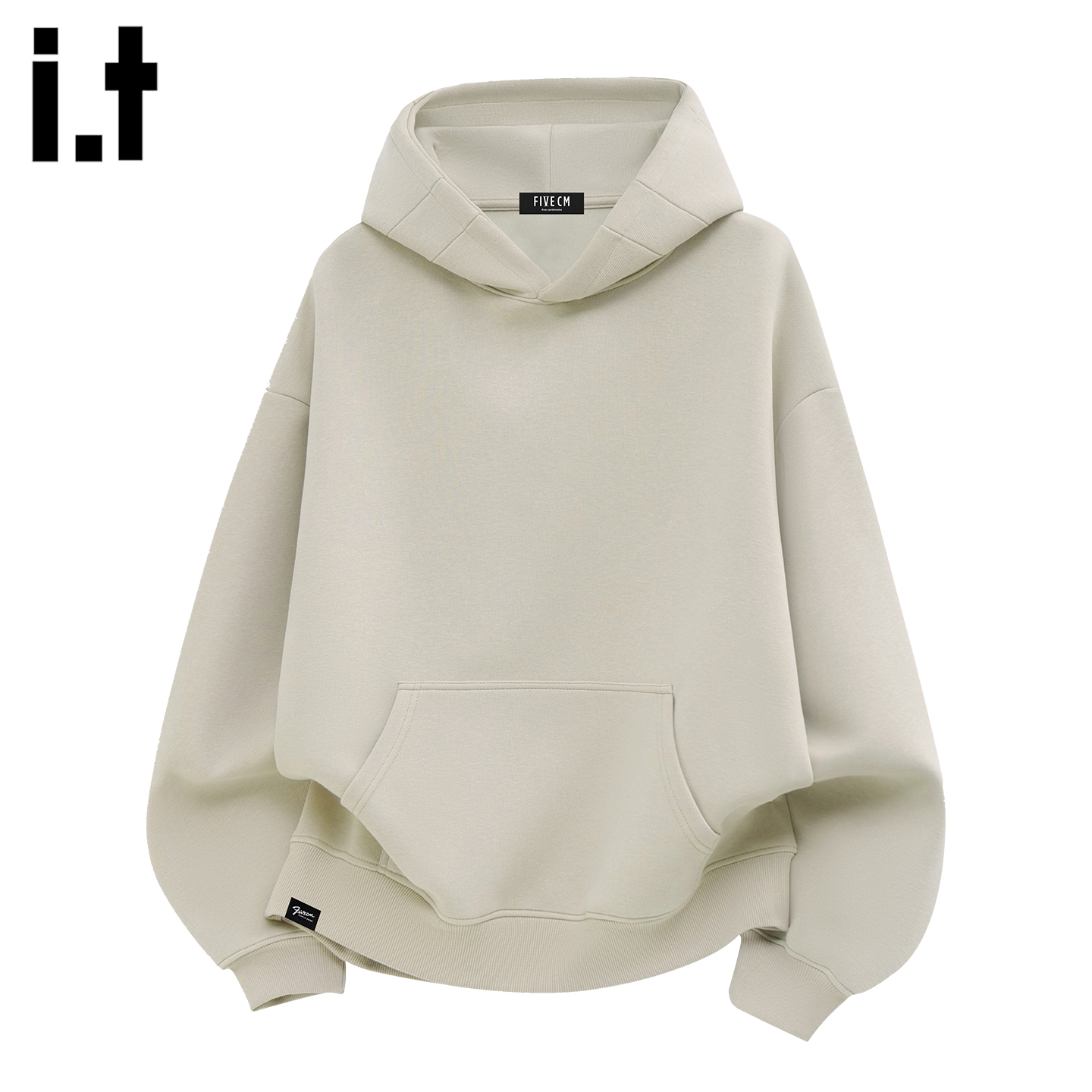 it5cm/纯色连帽加厚卫衣男