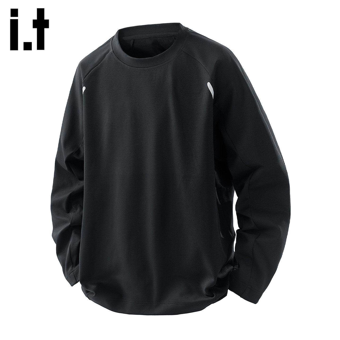 it :5cm/FIVECM黑色解构圆领正肩t恤男士2025春秋季休闲运动上衣,男装,T恤,淘宝优惠券,粉丝福利购,淘宝优惠卷