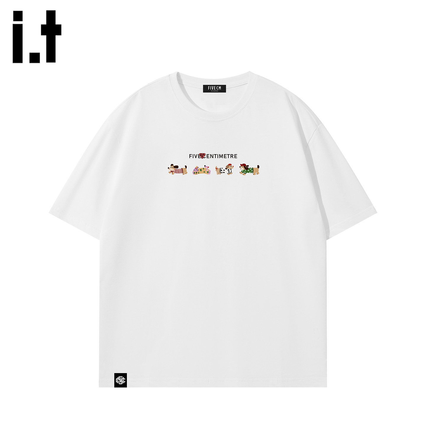 it :5cm/FIVECM美式正肩重磅T恤男夏季新款百搭宽松时尚纯棉上衣