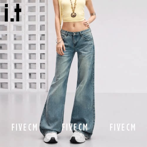 itFIVECM复古夏季宽松牛仔裤女