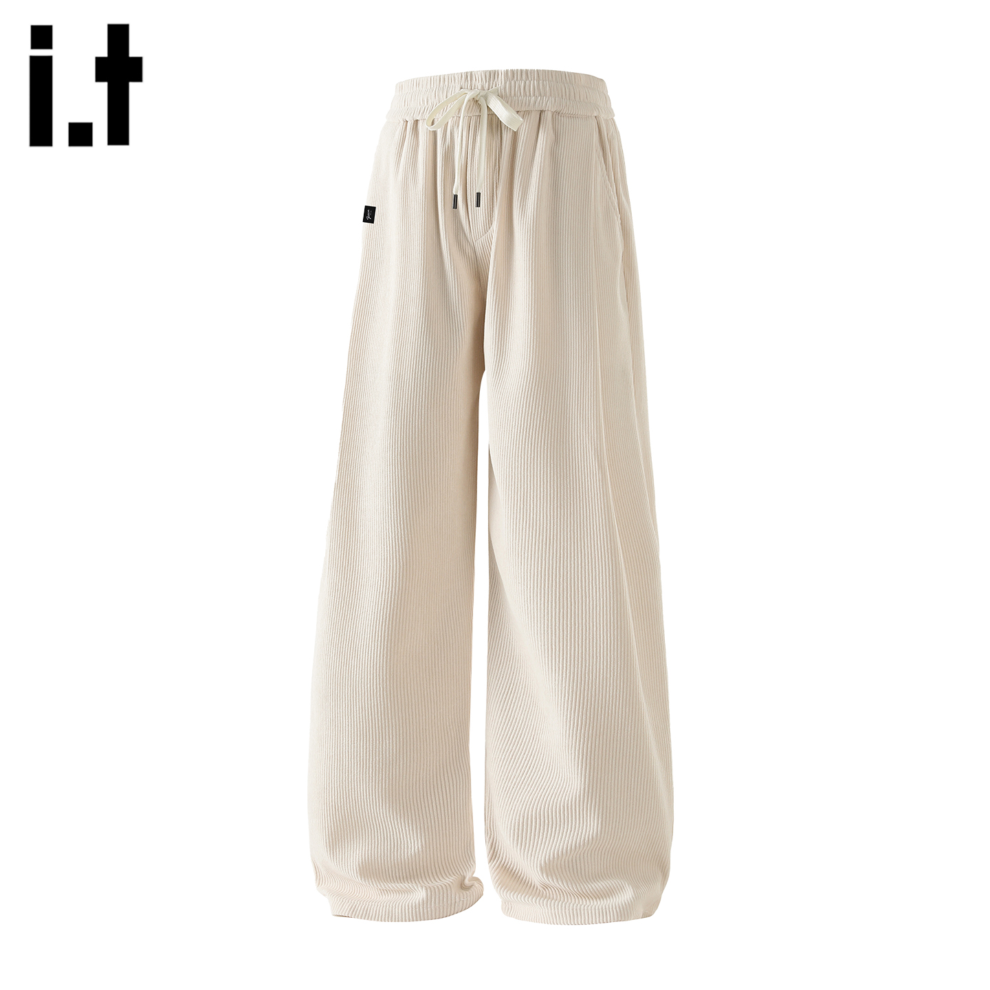 时尚灯芯绒抽绳休闲裤