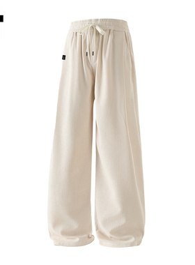 it :5cm/FIVECM时尚灯芯绒抽绳休闲裤宽松阔腿裤男士秋冬阔腿长裤