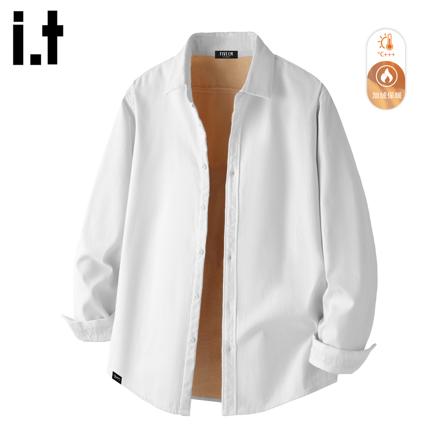 IT'S5cm加绒加厚长袖衬衫