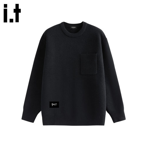 春秋新款宽松百搭圆领针织衫