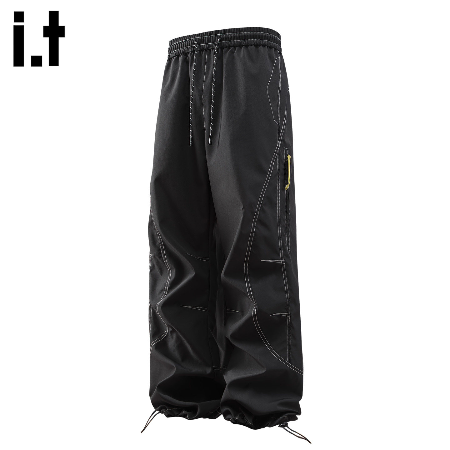 it :5cm/FIVECM设计感辑明线冲锋裤男女款春夏户外登山宽松直筒裤