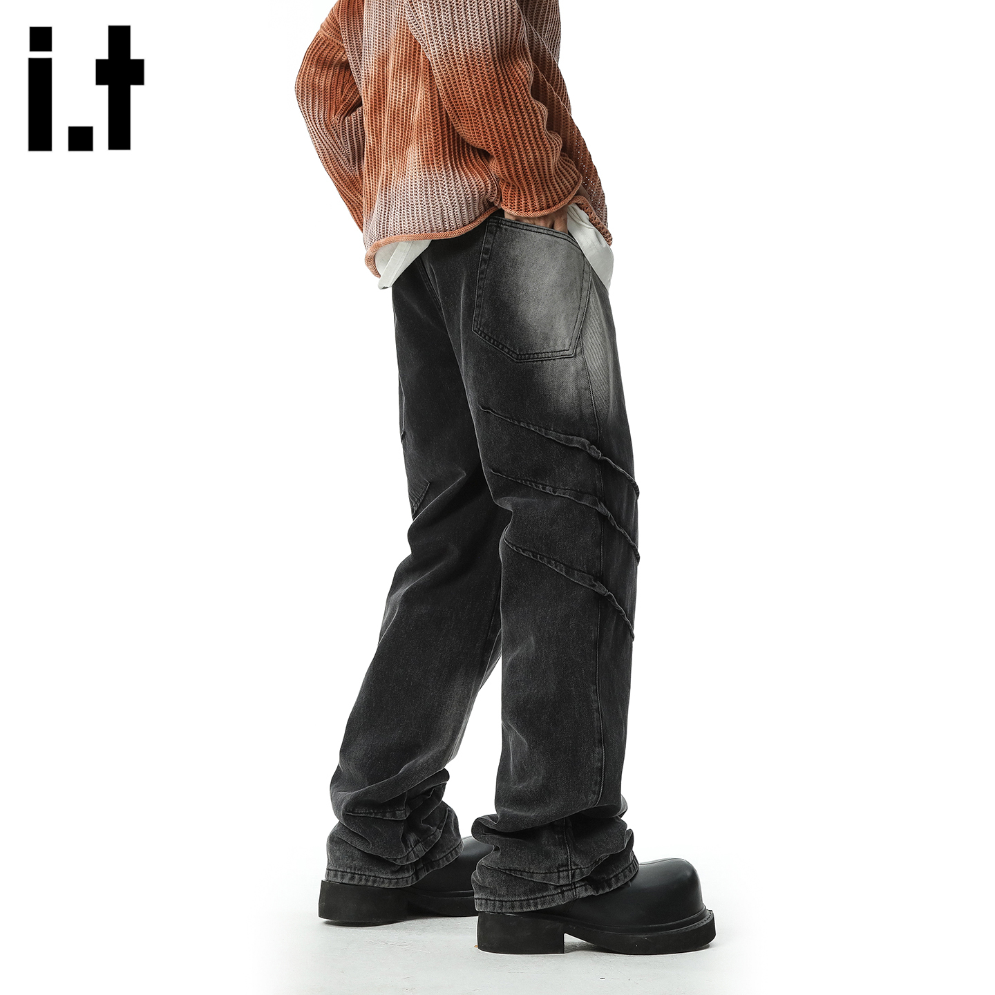 复古牛仔裤夏季男女美式宽松设计