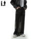 5cm 新款 FIVECM美式 牛仔裤 黑色男女夏季 潮牌直筒宽松休闲长裤