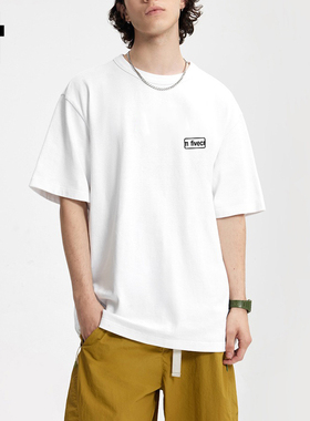 it :5cm/FIVECM夏季简约印花短袖T恤男女高级感半袖纯棉五分袖潮