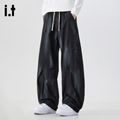 2025秋冬阔腿长裤 裤 男款 5cm FIVECM潮牌晕染褶皱设计伞兵工装