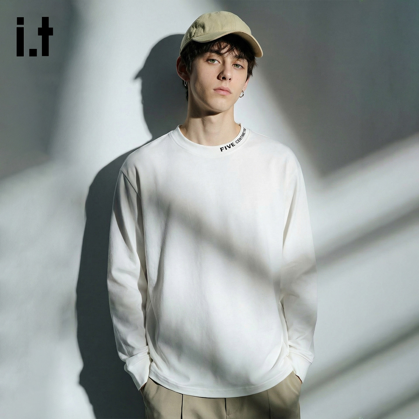 it5cm潮牌圆领长袖T恤休闲宽松