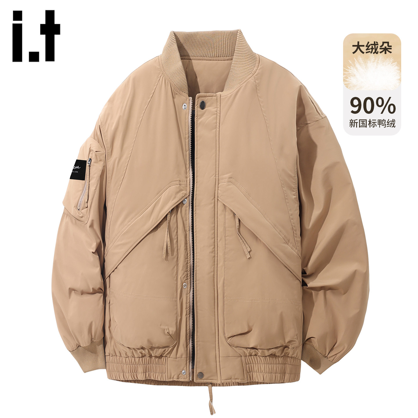 FIVEcm复古棒球服男士羽绒服