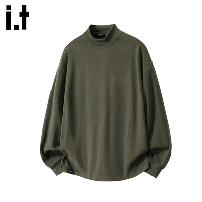 IT'S5cm美式半高领德绒打底衫