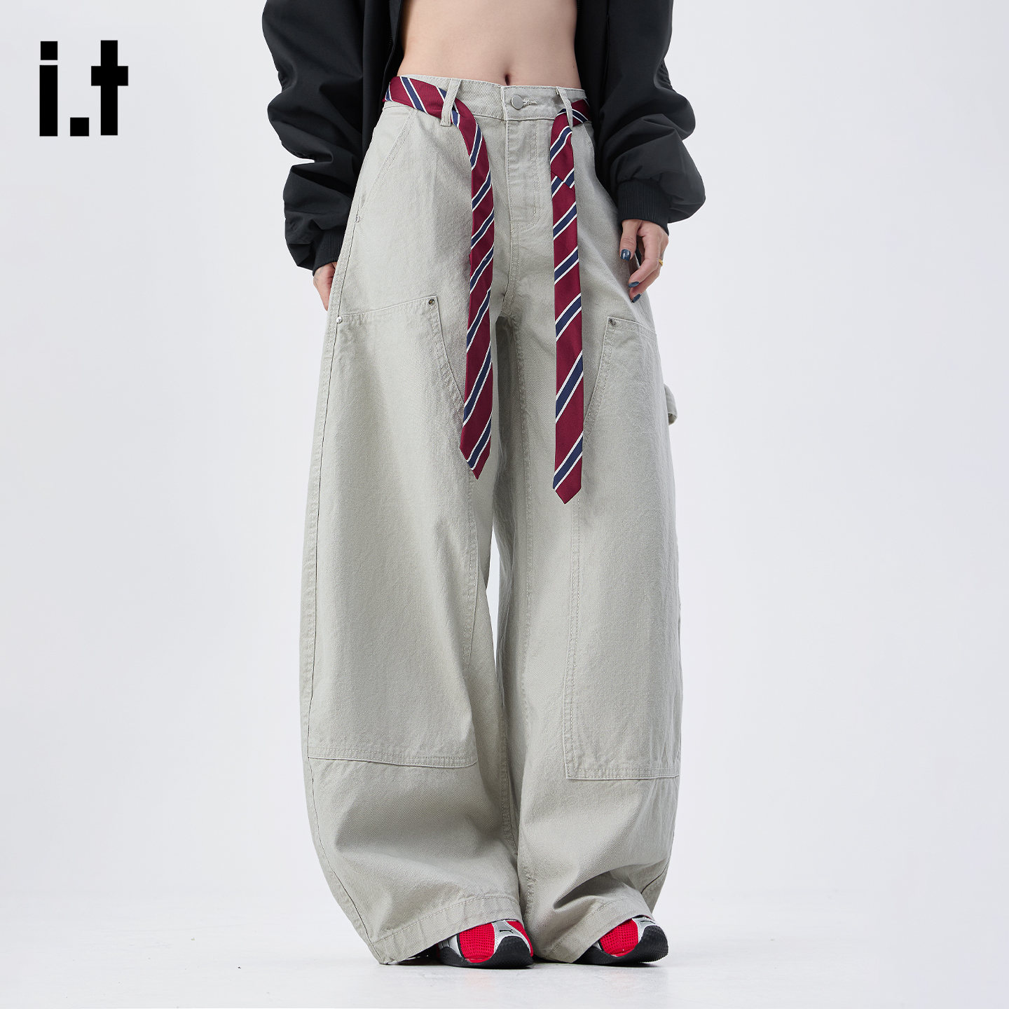 IT'S5cm美式休闲工装弯刀裤