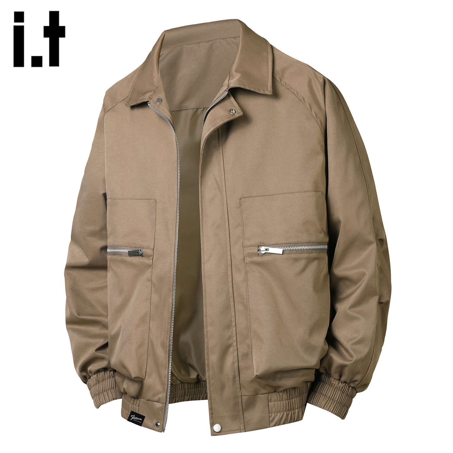 it :5cm/FIVECM春季新款翻领夹克男拉链青年复古风宽松休闲外套潮