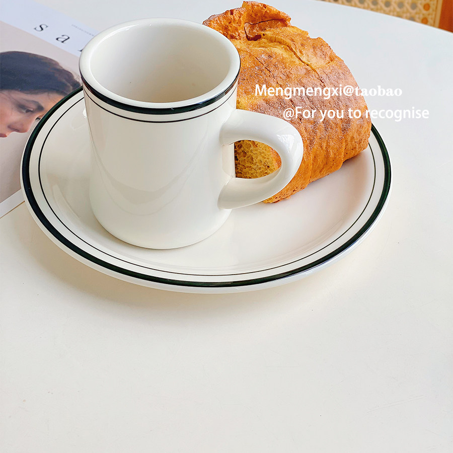 外贸原单正品尾货陶瓷马克杯收腰水杯美式简约高级感轻奢小众设计,餐饮具,马克杯,淘宝优惠券,粉丝福利购,淘宝优惠卷