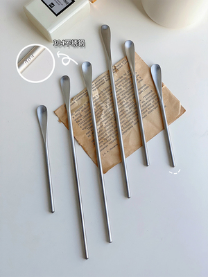 长柄勺304不锈钢咖啡牛奶水杯搅拌勺高颜值冰勺调酒棒蜂蜜鸡尾酒