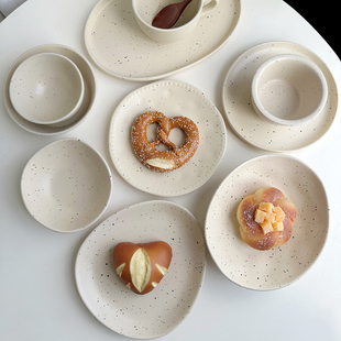 泼墨陶瓷家用餐具米饭碗粥碗菜盘子大汤碗蒸鱼盘水杯西餐牛排盘子