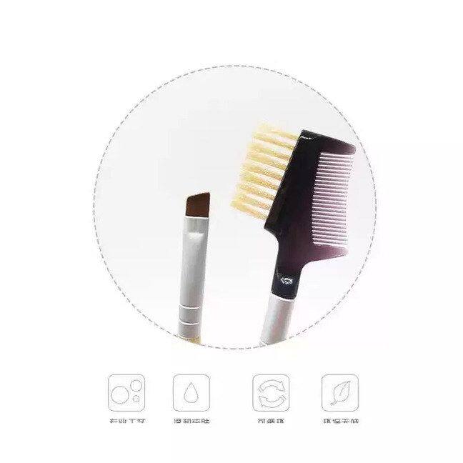 正品绿素化妆刷双用眉刷睫毛刷