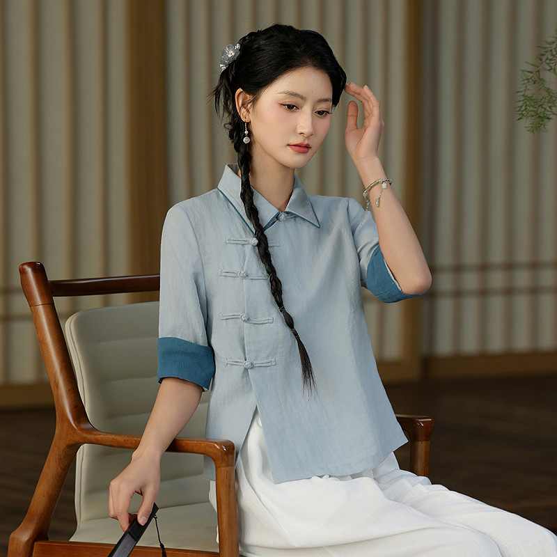 茶服女禅意文艺高级禅服套装禅修服佛系高端女装穿搭茶艺服装夏装