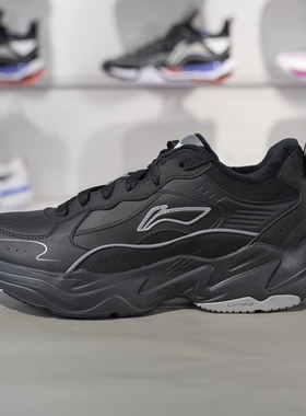 李宁2024冬季DEFENDER男子加绒保暖减震回弹潮流休闲鞋AGLU101