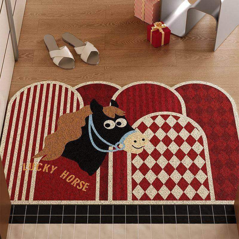 新年丝圈地垫高级感马年入户门垫红色2026新款进门脚垫子,居家布艺,入户地垫,淘宝优惠券,粉丝福利购,淘宝优惠卷