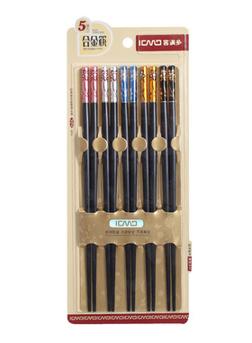 客满多 花之语 合金筷子 KMD511 ORKC883 5双装24厘米