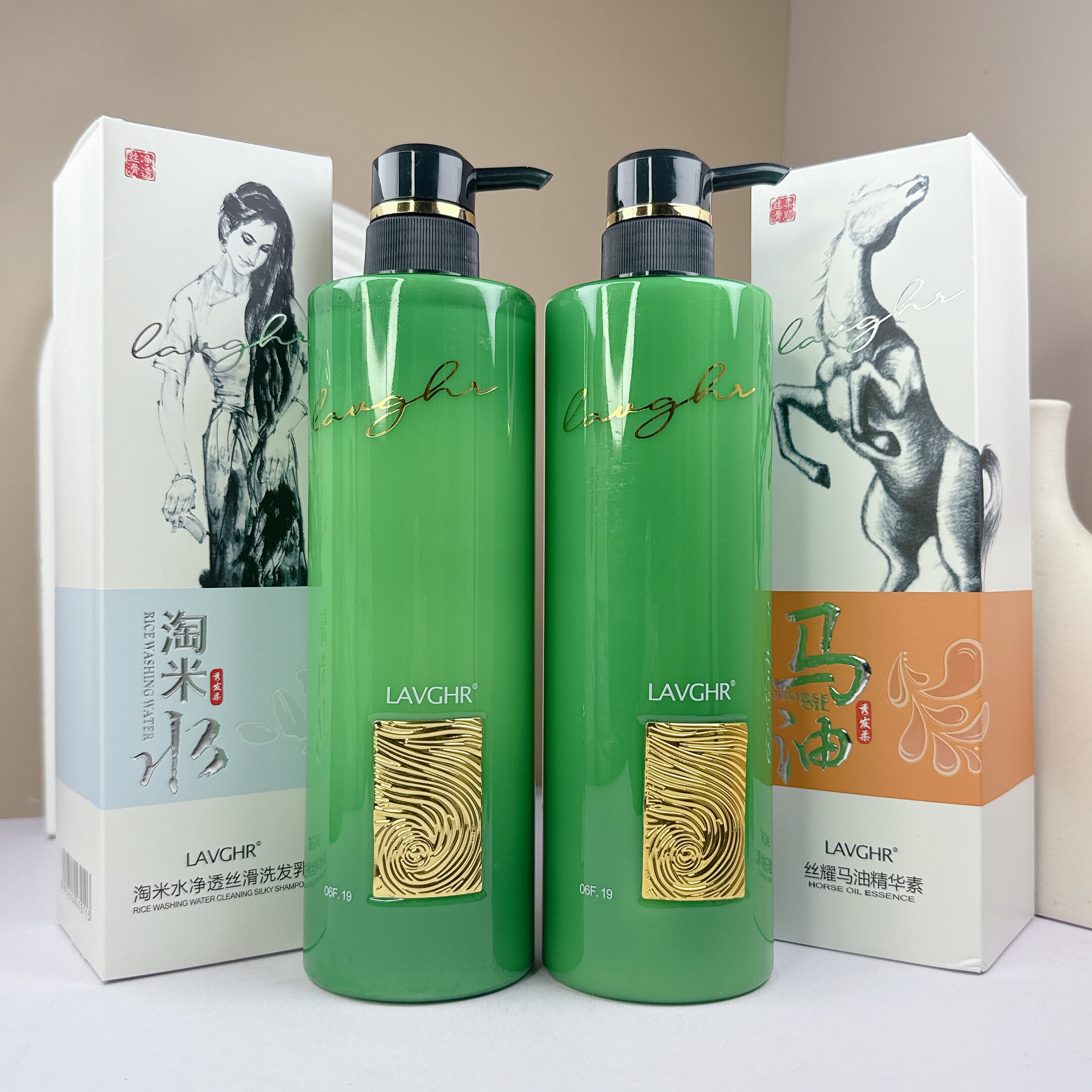 绿钻淘米水马油控油蓬松洗发乳