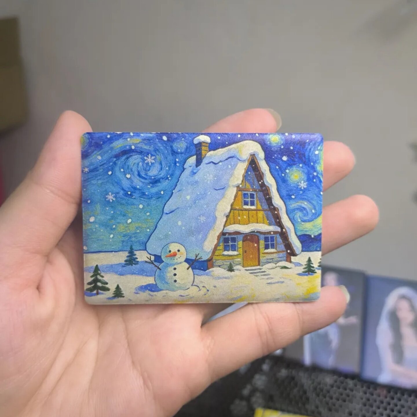 梵高星夜极光陶瓷冰箱贴