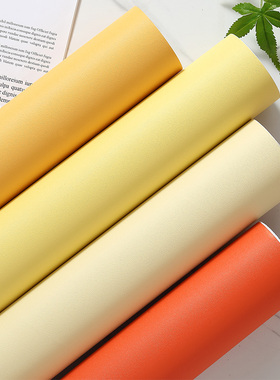 纯色贴纸黄色墙纸自粘米色宿舍防水防潮壁纸ins风即时贴桌面贴纸