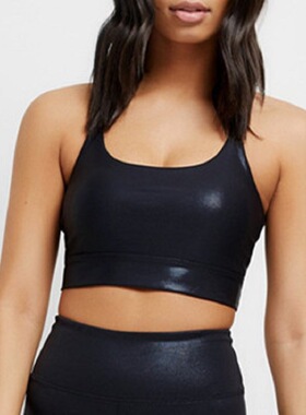 黑色珠光美码健身裤女 shein纯色高弹紧身运动套装 liquid瑜伽裤