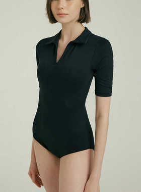 黑色一体式瑜伽服运动连体紧身衣舞蹈普拉提Black Bodysuit