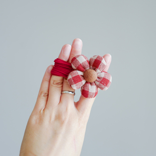 手工花朵儿童高弹力发绳发量多可用加粗无接缝马尾扎头绳大号发圈