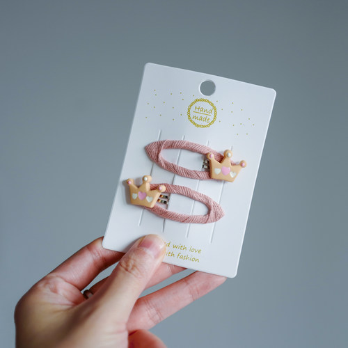 儿童中号皇冠碎发夹侧边夹刘海夹