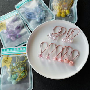 不伤发扁皮筋宝宝头绳发套发绳 清新春夏亚克力儿童小号发圈 包邮