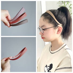 三只 纯色磨砂戴眼镜用带齿碎发箍小学生防滑有齿头箍洗脸压发 包邮